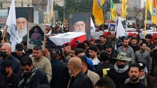 تشييع قتلى من الحشد الشعبي بعد غارات أمريكية