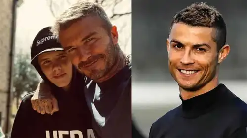 بيكهام ونجله ورونالدو