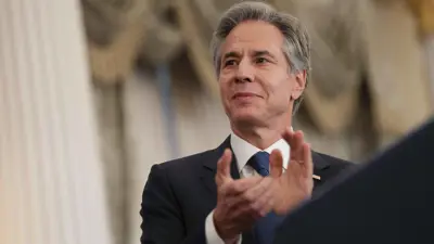 بلينكن خلال مشاركته في الاجتماع