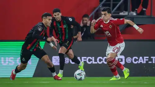 من مباراة الأهلي والجيش الملكي المغربي