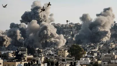 جانب من التفجيرات التي نفذها الجيش في جنين