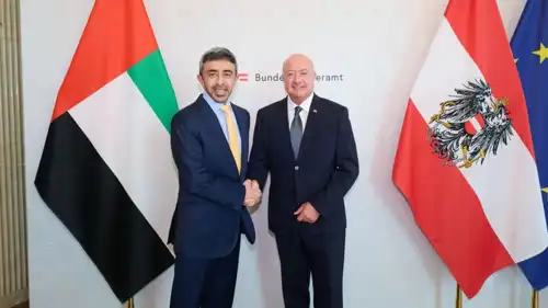 عبدالله بن زايد ونظيره النمساوي كريستيان شتوك