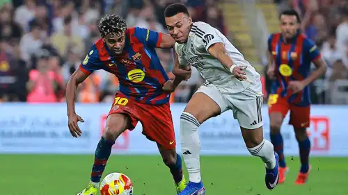 لامين يامال وكيليان مبابي في السوبر الإسباني