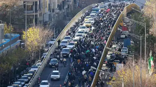 مشهد من الاحتجاجات في طهران