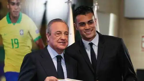 رينير خيسوس مع فلورنتينو بيريز رئيس ريال مدريد