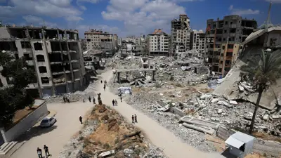 من آثار الحرب في قطاع غزة