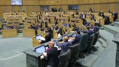 جانب من التصويت على الموازنة في الأردن