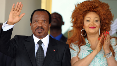 رئيس الكاميروني بول بيا وزجته شانتال بيا