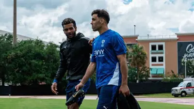 علي البليهي وحمدالله في تدريبات الهلال السعودي