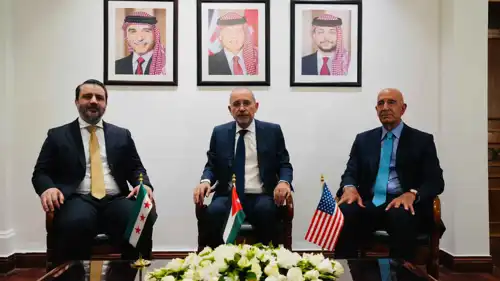 توماس باراك وأيمن الصفدي وأسعد الشيباني