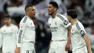 احتفال لاعبي ريال مدريد