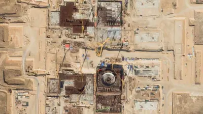 صورة من القمر الصناعي تُظهر محطة "بوشهر" النووية في إيران 