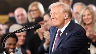 ترامب خلال إلقاء الخطاب