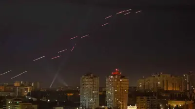 مضادات أوكرانية تتصدى لمسيرات روسية