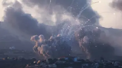 آثار قصف إسرائيلي على لبنان