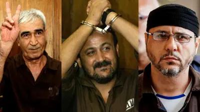 عبدالله البرغوثي ومروان البرغوثي وأحمد سعدات