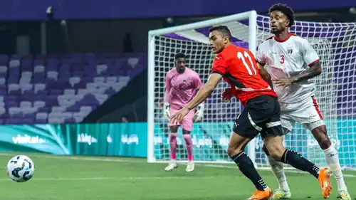 مصطفى محمد مهاجم منتخب مصر في ودية كاب فيردي