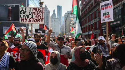 مظاهرة داعمة لغزة في نيويورك