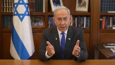 نتنياهو خلال إلقاء كلمته