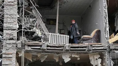 من موقع قصف روسي سابق على أوكرانيا