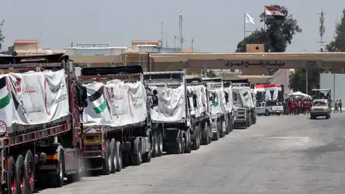 لقطة سابقة من معبر رفح