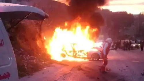 السيارة المستهدفة جنوبي لبنان