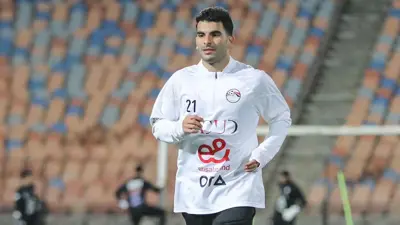 أحمد سيد زيزو في تدريبات منتخب مصر