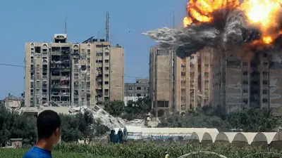 غارات إسرائيلية سابقة على النصيرات وسط قطاع غزة