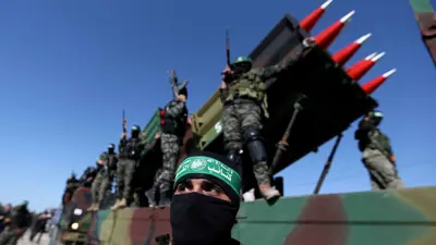 من استعراض عسكري سابق لحماس