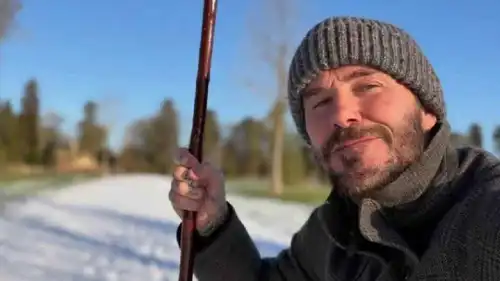 ديفيد بيكهام نجم مانشستر يونايتد الإنجليزي السابق