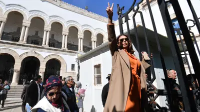 محامون أمام محكمة تونس العاصمة