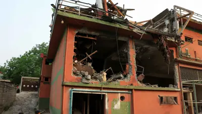 من موقع قصف مسجد في مظفر آباد بكشمير الهندية