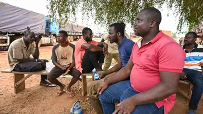 شباب في إحدى الاستراحات بالنيجر