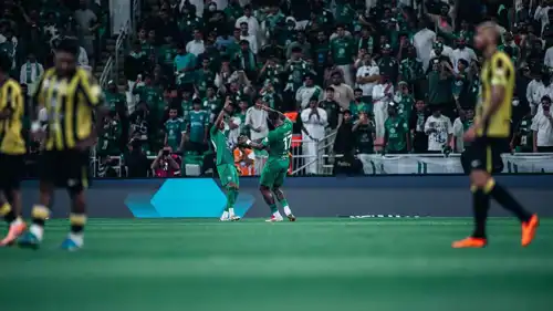 من مباراة الأهلي والاتحاد بالدوري السعودي