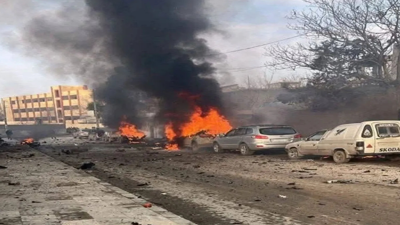 انفجار سيارة مفخخة في وقت سابق بمنبج