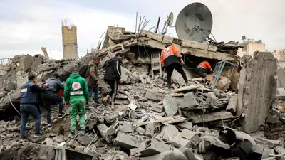 مشهد من الدمار في غزة