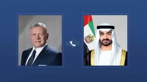 الرئيس الإماراتي الشيخ محمد بن زايد والعاهل الأردني 