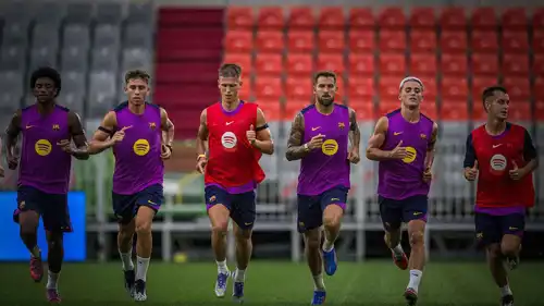 تدريبات فريق برشلونة