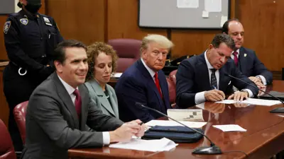 الرئيس الأمريكي ترامب أمام محكمة في وقت سابق