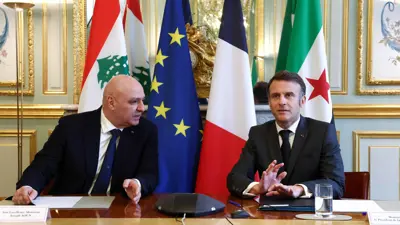 الرئيسان الفرنسي واللبناني