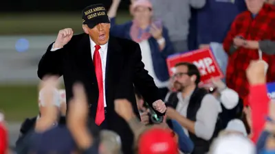 ترامب في تجمعه الانتخابي الختامي