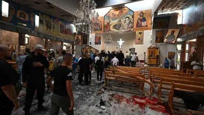 انفجار كنيسة بدمشق