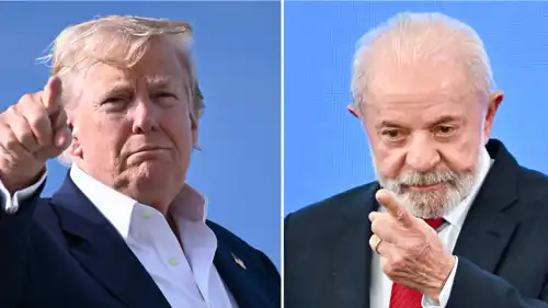 الرئيس البرازيلي لويس إيناسيو لولا دا سيلفا ونظيره الأمريكي دونالد ترامب