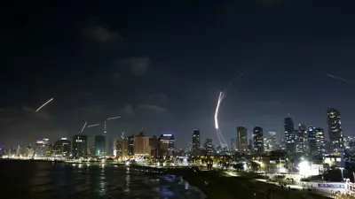  اعتراض صواريخ إيرانية في تل أبيب