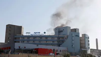 آثار الضربة الإيرلنية على بئر السبع 