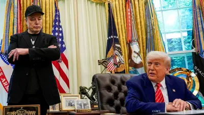 ترامب وإيلون ماسك يحضران مؤتمرا صحفيا في المكتب البيضاوي