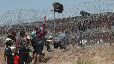 مهاجرون على الحدود الأمريكية المكسيكية