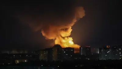 غارة روسية على كييف