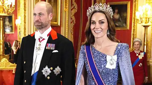 كيت ميدلتون والأمير ويليام في مأدبة الدولة الألمانية