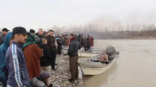 أثناء عملية البحث عن جثتي الطفلين